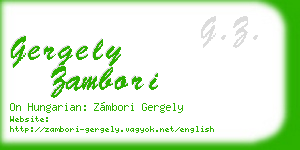 gergely zambori business card